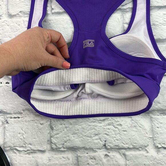 FILA SPORT High Impact Purple Performance Running Wicking Sports Bra Small - Picture 7 of 7